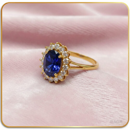 22K Blue St. Rose Ring