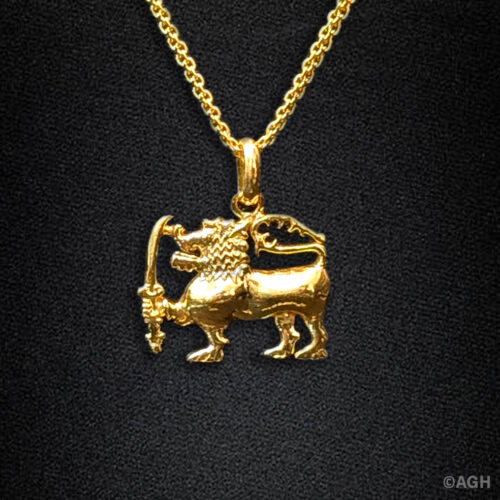 22K Gold Lion Pendant